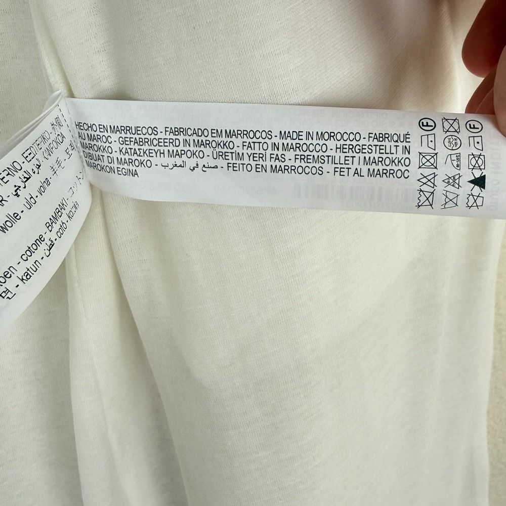 Zara Minimalist Wool Blend Coat ZW Collection 2 Button Ecru Cream Women's S NWT - Picture 8 of 16